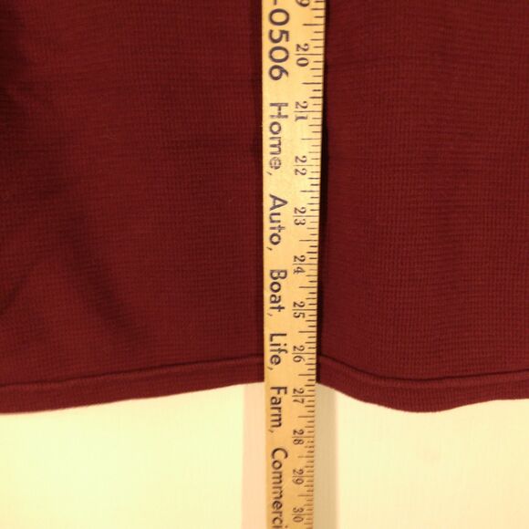 Polo Ralph Lauren thermal tshirt mens M Medium maroon red waffle knit long sl - Picture 5 of 7